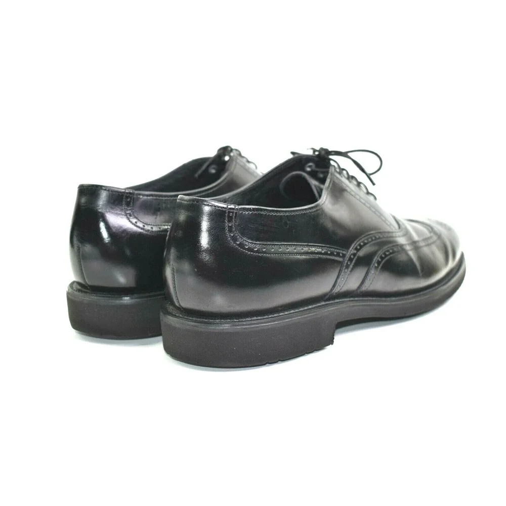 ET Wright Men's Black Dress‎ Brogue Leather Shoes Wing Tip Oxford Size 11.5 B
